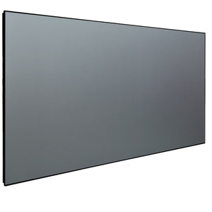 Prime Edgeless Grey Fabric Ambient Light Rejection (ALR) Flat Fixed Frame Projection Screen 110" (For Long Throw Projectors)