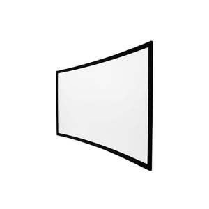 Prime Fixed-frame Curved projector screen with acoustically transparent perforated white fabric (106")
