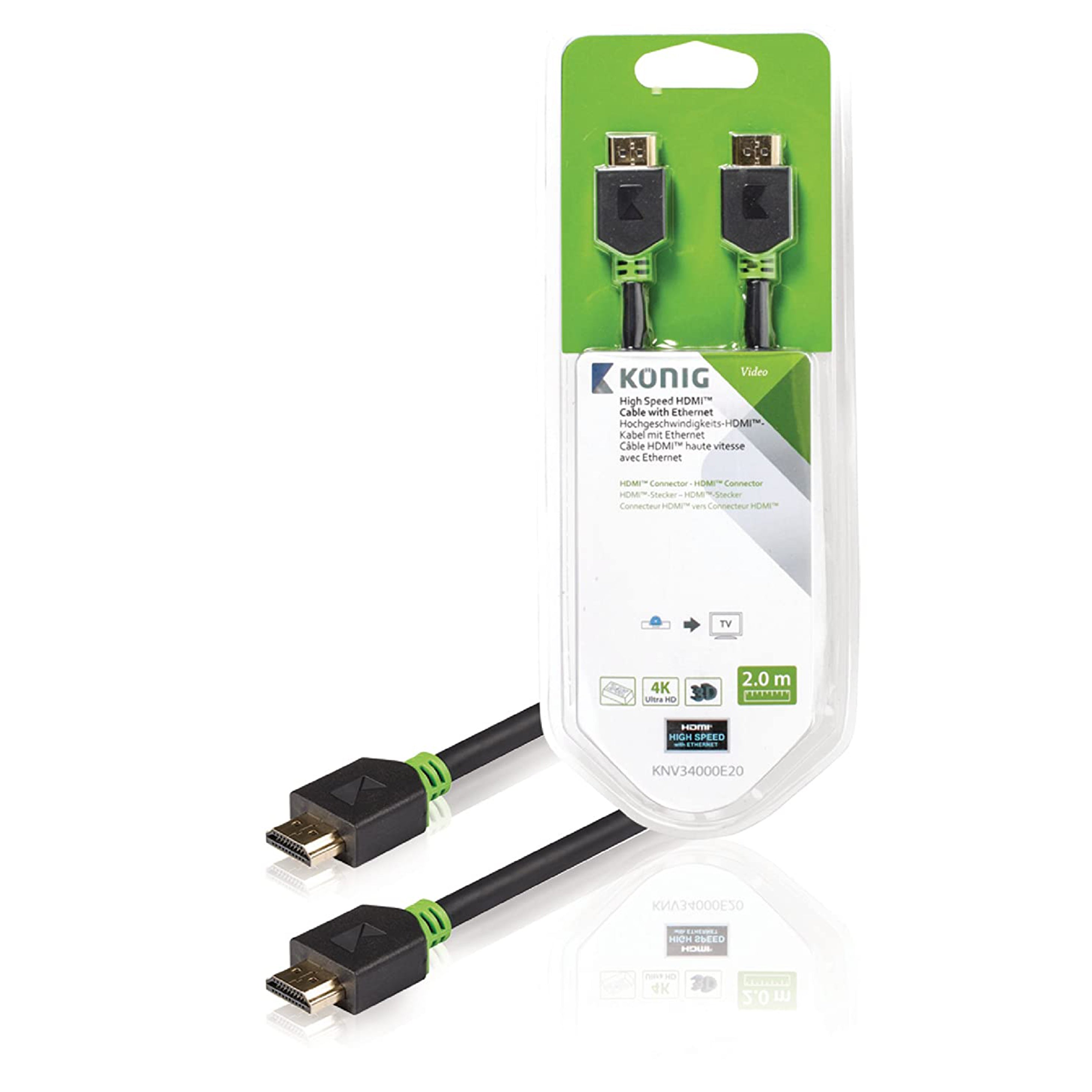 Konig High Speed HDMI with Ethernet HDMI Connector - Connec