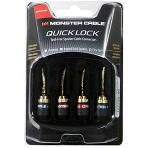 Monster Cable QL GFP-H MKII  Quick Lock Gold Flex Pin Connectors (Set of 4 Pcs)