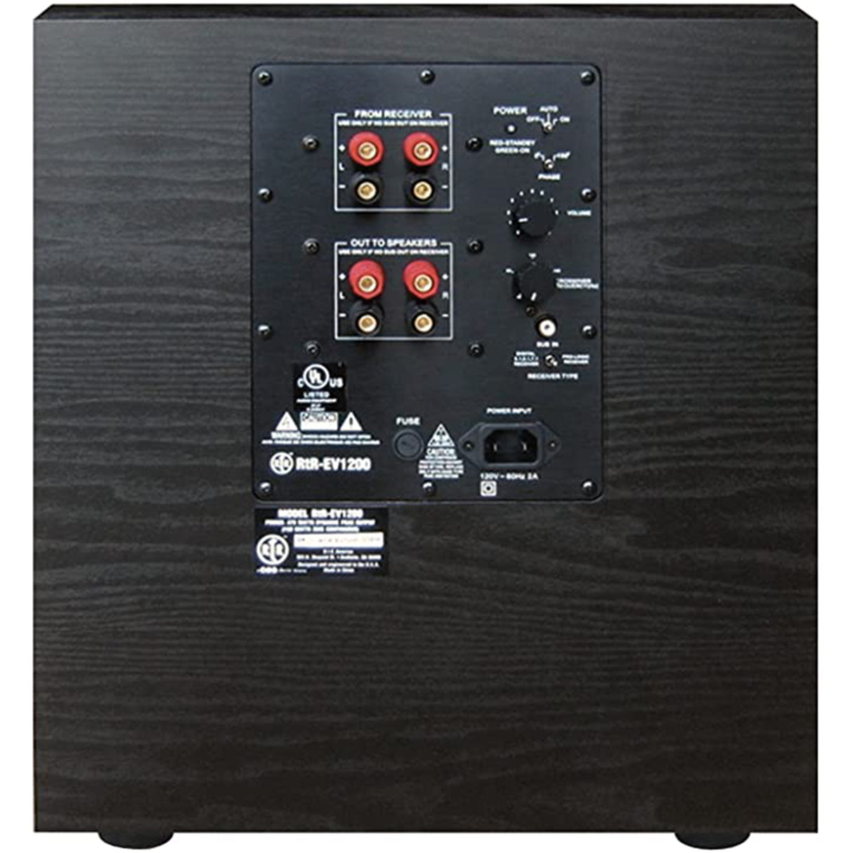 BIC America EV1200 – 475W 12” Front-Firing Powered Subwoofer