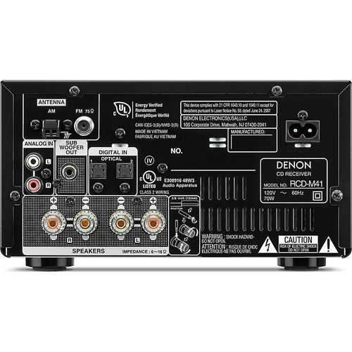 DENON RCD-M41 HiFi System with CD, Bluetooth and FM/AM Tuner