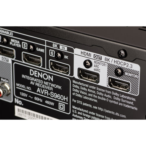 Denon AVR-S960H 7.2-Channel Dolby Atmos Network AV Receiver