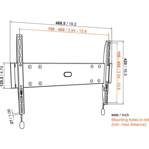 Vogels Base 05 M – Fixed TV Wall Mount (32-55 Inch)