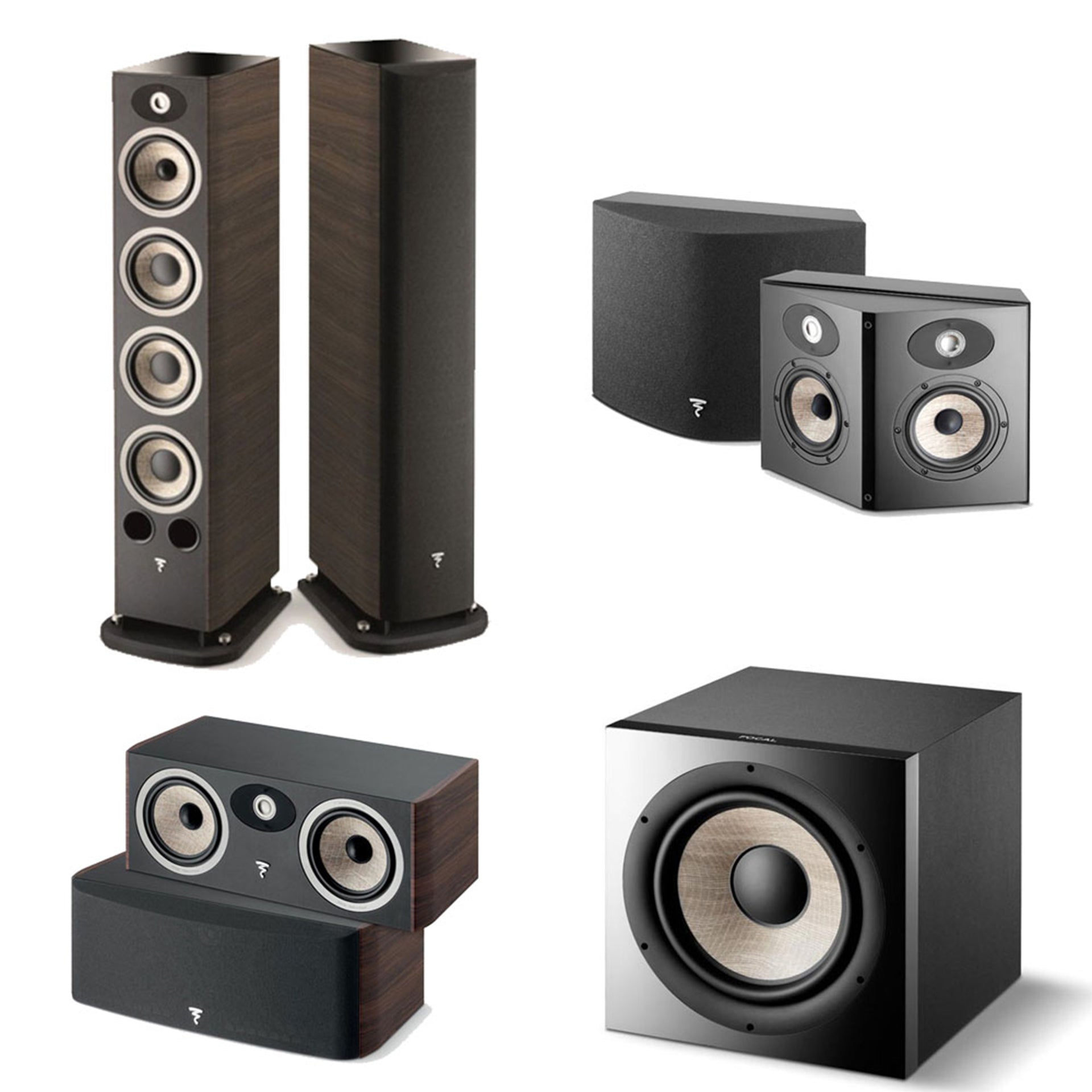 Focal Aria 936 Floor Standing Home Theater Package (Bundle Pack) Black