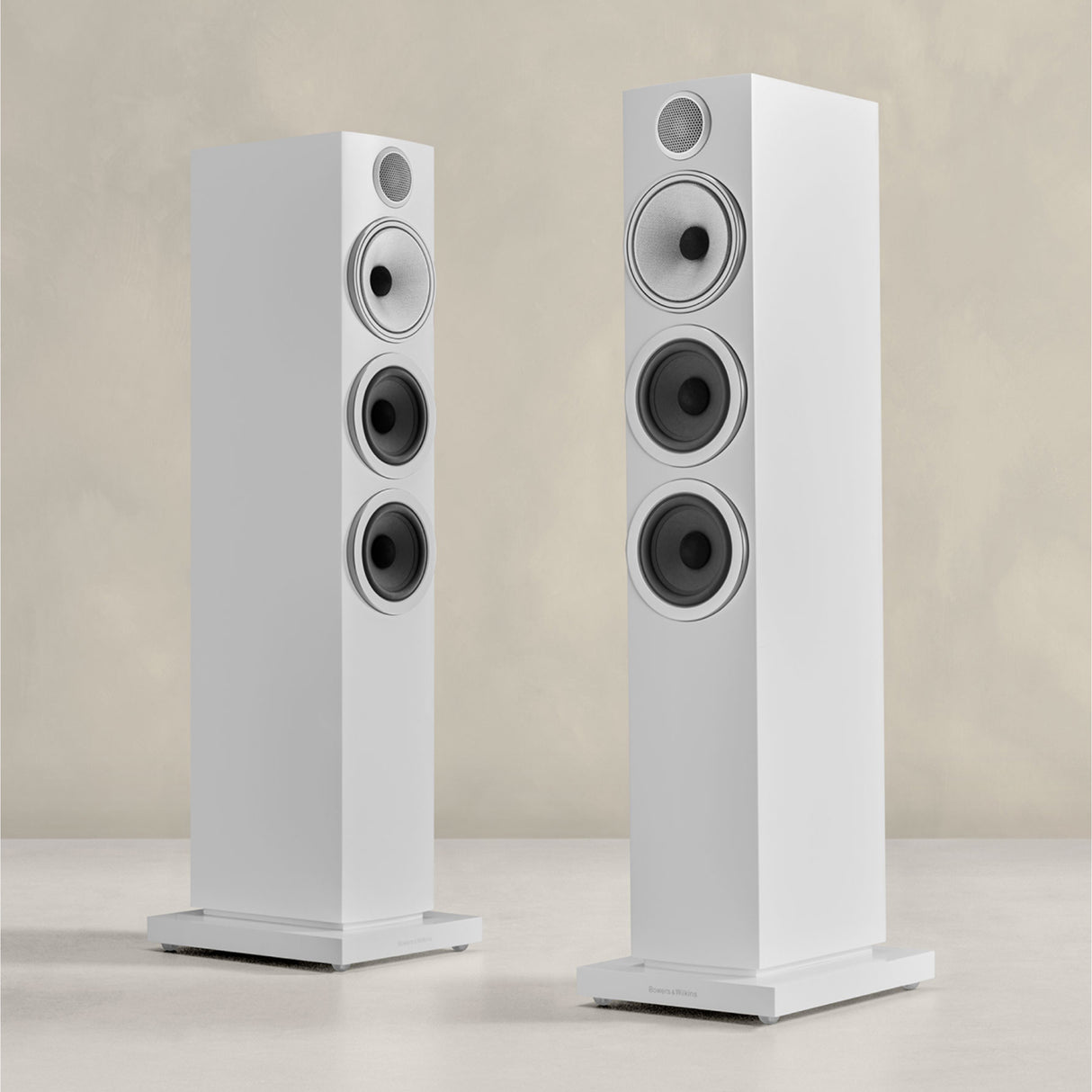 Bowers & Wilkins 704 S3 - 3 Way Floor Standing Speaker (Pair) (Satin White Colour)