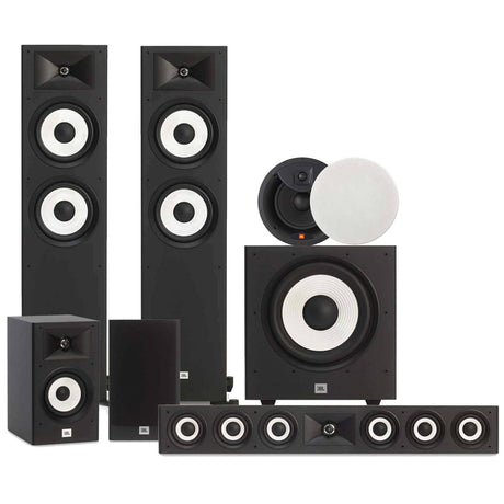 JBL Stage A-190 Series 5.1.2 Channel- Dolby Atmos Home Theater Speaker Bundle Package