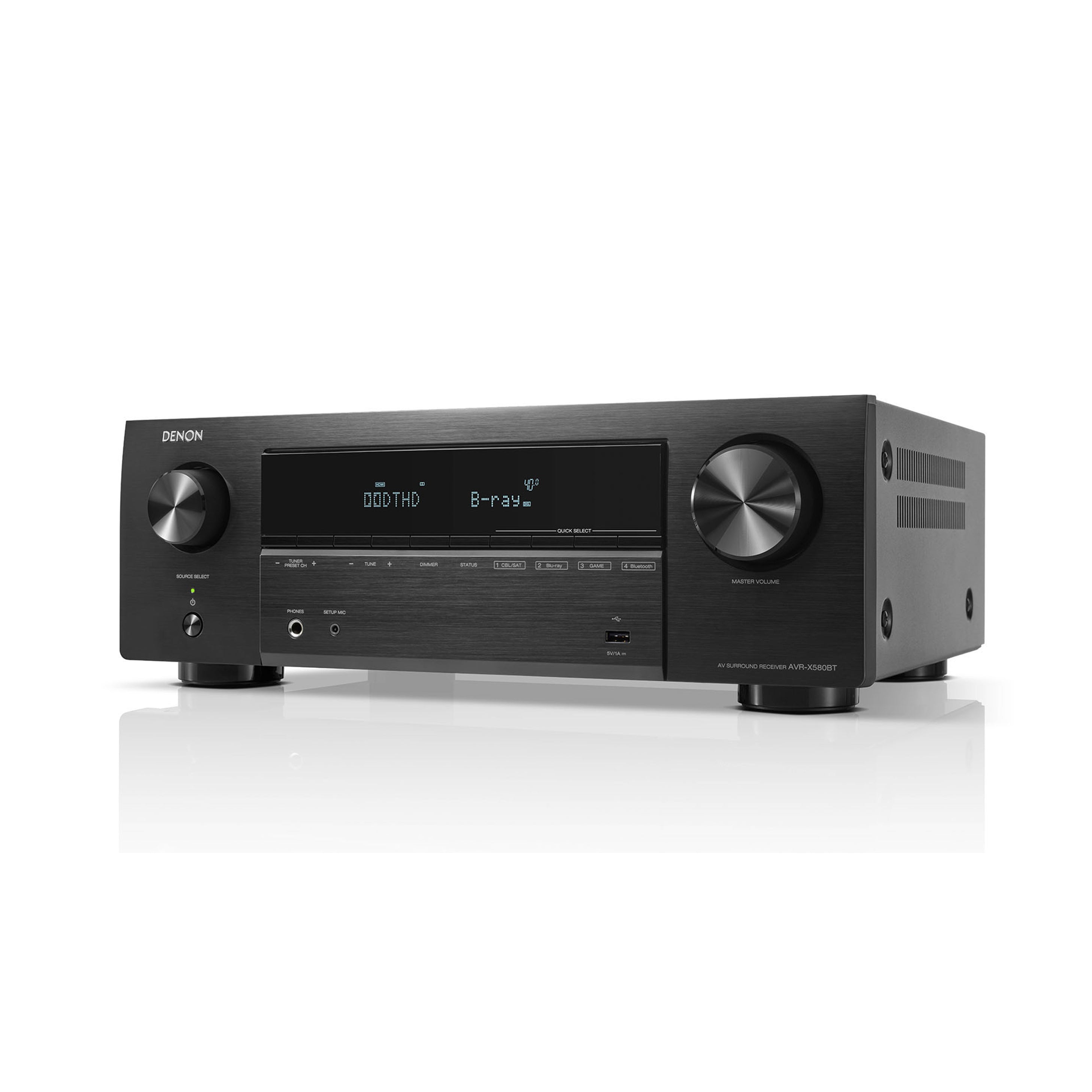 Denon AVR-X580BT - 5.2 Channel 8K & 3D Audio Experience AV Receiver – AV  Shack