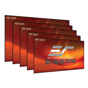 Elite Screens AR92DHD5 - 92 Inches Edge Free Cine Grey 5D Ambient Light Rejection 4K/8K UHD Fixed Frame Home Theatre Projection Screen  - (16:9)