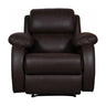 Zara Recliner- Motorised with Leatherette Finish (Black/Brown)