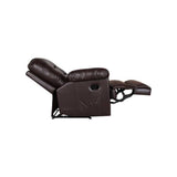 Zara Recliner- Motorised with Leatherette Finish (Black/Brown)