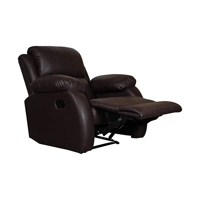 Zara Recliner- Motorised with Leatherette Finish (Black/Brown)