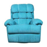 Harper Fabric Manual Recliner Sofa 1 Seater - (Aqua Blue)