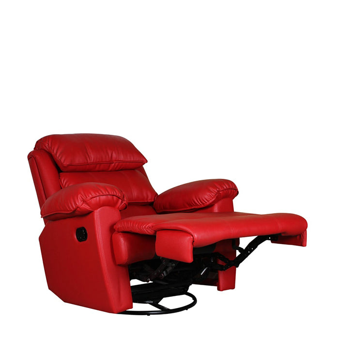 Diana Red Recliner- Motorised with Leatherette Finish