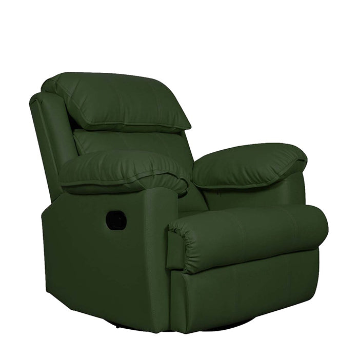 Diana Dark Green Recliner- Motorised with Leatherette Finish