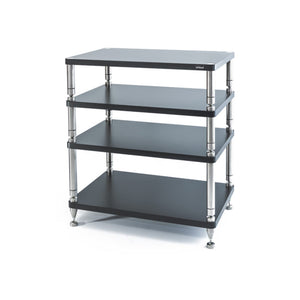 SolidSteel HY-4L - Hi-Fi 4 Pillar Hyperspike 4 Shelves Amplifier Stand (Black Colour)