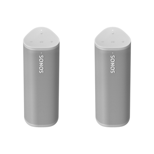 SONOS Roam Portable Wireless Speaker with Amazon Alexa (Set of 2 Bundle Pack)(White)