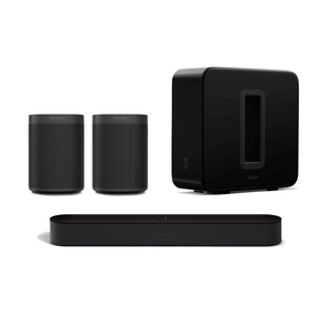Sonos Beam Gen2 5.1 Wireless Home Theatre Bundle - Beam Gen 2 + One SL  + Sub (Black)