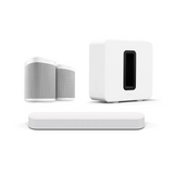 Sonos Beam Gen2 5.1 Wireless Home Theatre Bundle - Beam Gen 2 + One SL  + Sub (White)