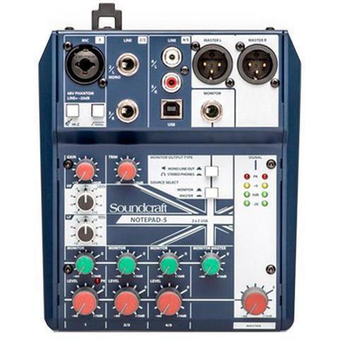 Soundcraft Notepad 5 5-Channel Desktop Analog Mixer with USB