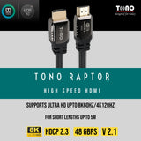 Tono Raptor 1 -  8K HDMI (1 Meter)