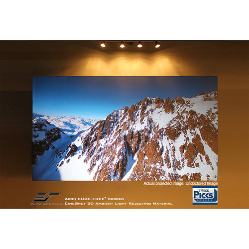 Elite Screens ER92DHD3 - 92 Inches Sable Frame Cine Grey 3D Ambient Light Rejection 4K/8K UHD Fixed Frame Home Theatre Projection Screen  - (16:9)
