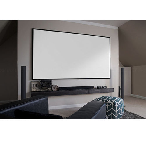 Elite Screens AR100WH2 - 100 Inches Edge Free/Edgeless 3D 4K/8K UHD Fixed Frame Home Theatre Projection Screen  - CineWhite (16:9)