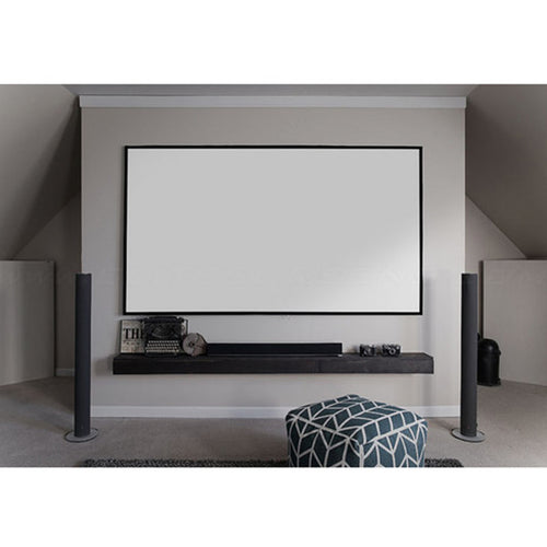 Elite Screens AR100WH2 - 100 Inches Edge Free/Edgeless 3D 4K/8K UHD Fixed Frame Home Theatre Projection Screen  - CineWhite (16:9)