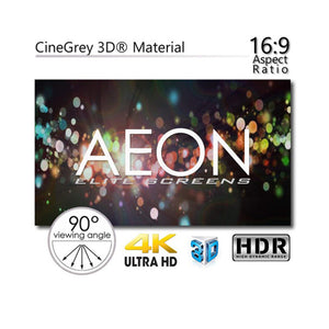 Elite Screens AR100DHD3 - 100 Inches Edge Free/ Edgeless Cinegrey 3D Ambient Light Rejection (ALR) 4K/8K UHD Fixed Frame Home Theatre Projection Screen  (16:9)