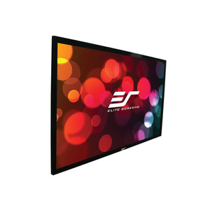 Elite Screens ER100WH1 - 100 Inches Sable Frame B2 Series 3D 4K/8K UHD Fixed Frame Home Theatre Projection Screen  - CineWhite (16:9)