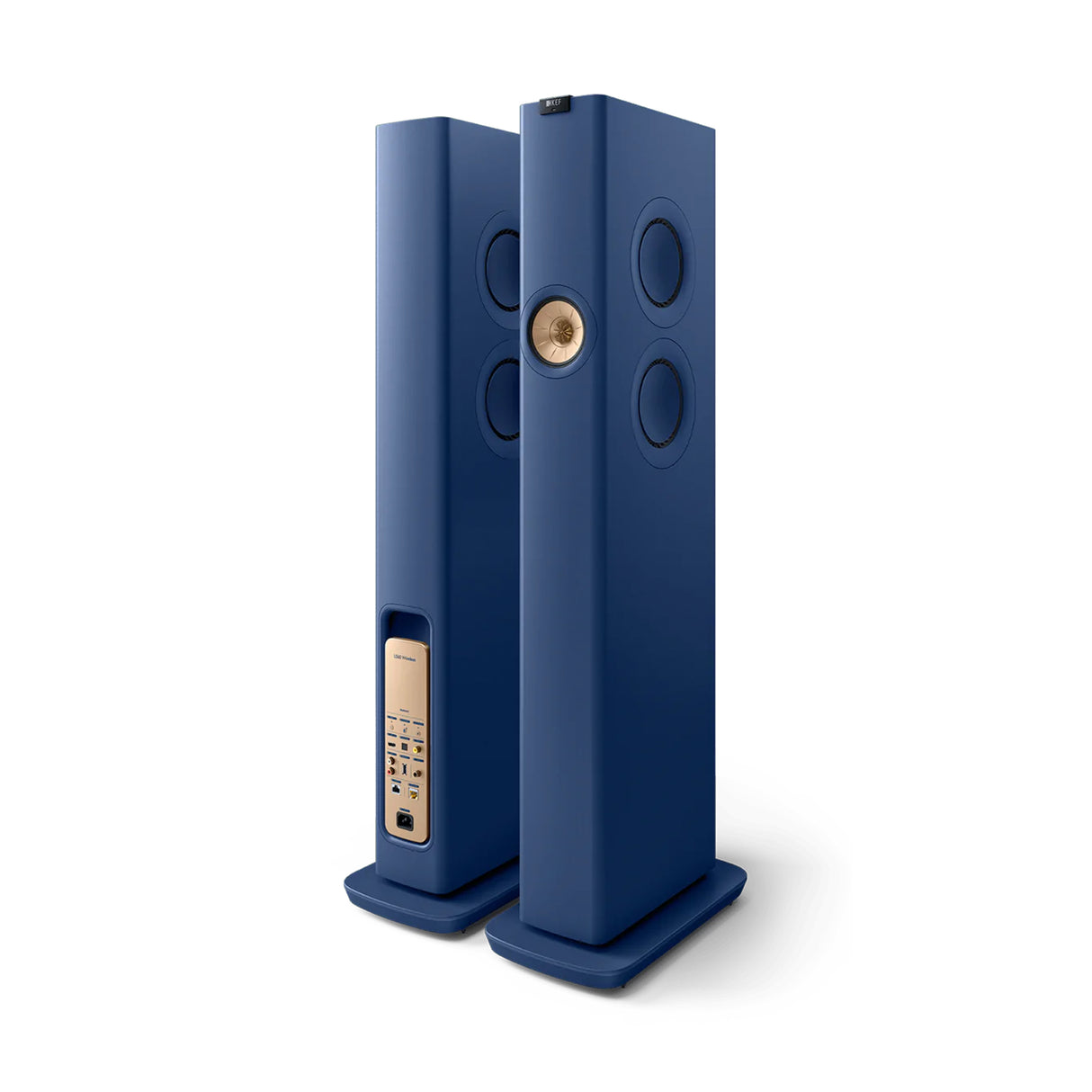 KEF LS60 - Wireless Powered Speakers (Pair) (Royal Blue Colour)