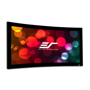 Elite Screens CURVE92WH1 - 92 Inches Lunette 2 Curved Frame4K/8K UHD Fixed Frame Home Theatre Curved Projection Screen  - CineWhite (16:9)