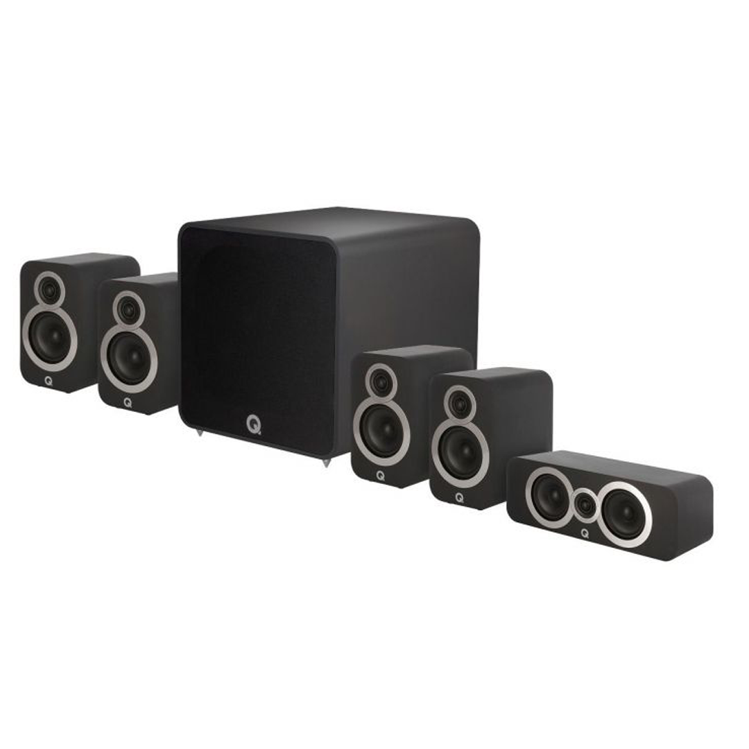 Q Acoustics Q 3010i 3090CI QB12 Cinema Pack Speaker Package (Bundle Pack)(Black)