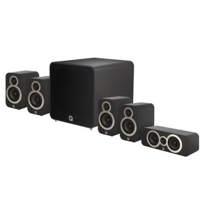 Q Acoustics Q 3010i + 3090CI + QB12 Cinema Pack - 5.1 Speaker Package (Bundle Pack)(Black)