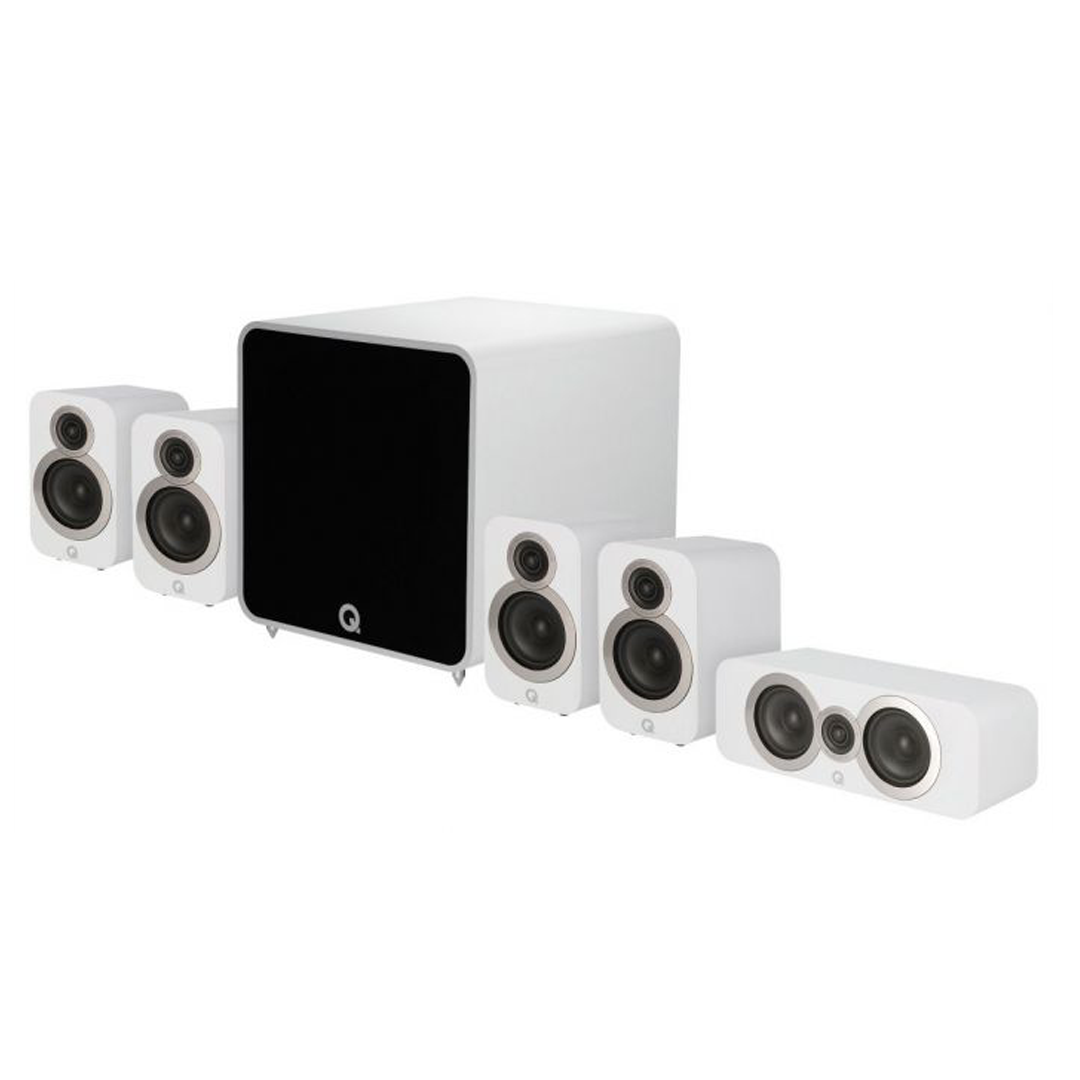 Q Acoustics Q 3010i + 3090CI + QB12 Cinema Pack - 5.1 Speaker Package (Bundle Pack)(White)