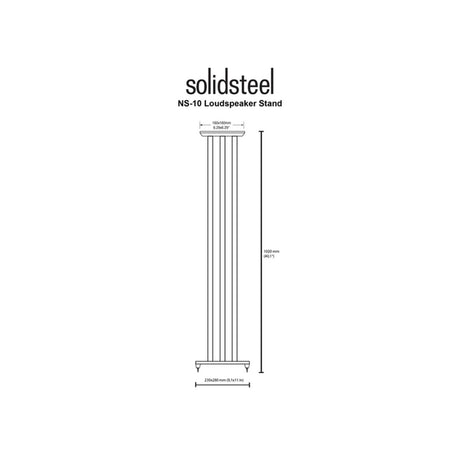 SolidSteel NS-10 - Hi-Fi Speaker Stands (Height 1020mm) (Pair)