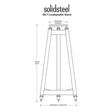 SolidSteel SS-7 - Hi-Fi Speaker Stands (Height 725mm) (Black Colour) (Pair)