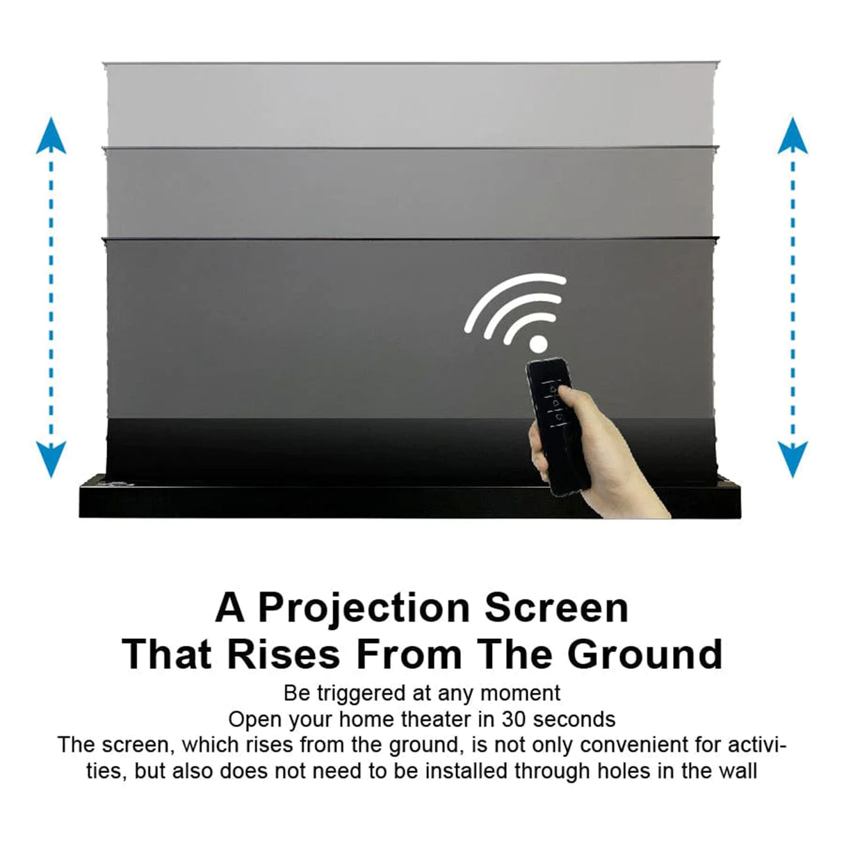 Vividstorm S PRO ALR Grey Floor Rising Projection Screen for Ultra Short Throw Projector (100 Inches)